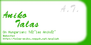 aniko talas business card